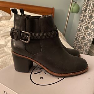 Sperry Topsider Black Ankle Bootie with Heel